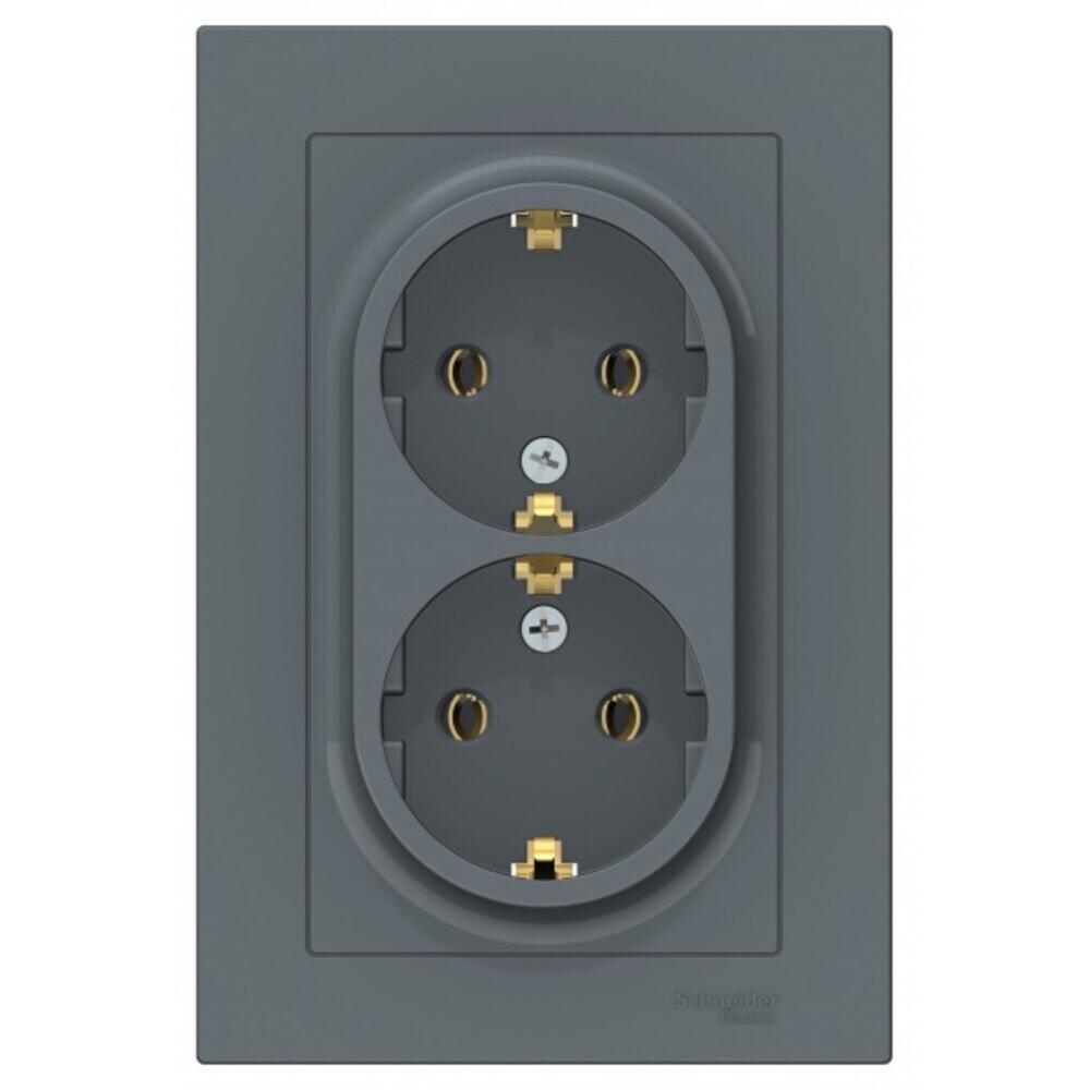 Розетка Systeme Electric AtlasDesign встраиваемая грифель (ATN000724)