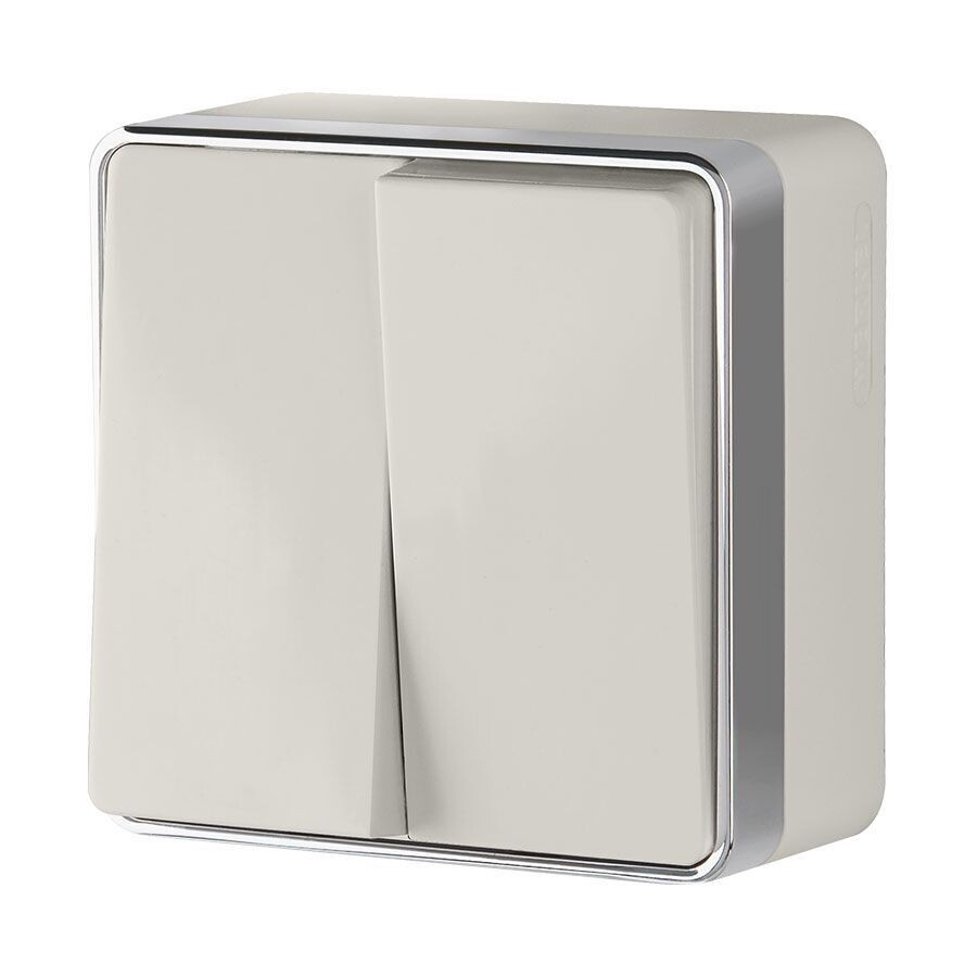 Выключатель Werkel Gallant двухклавишный накладной слоновая кость (a051562)