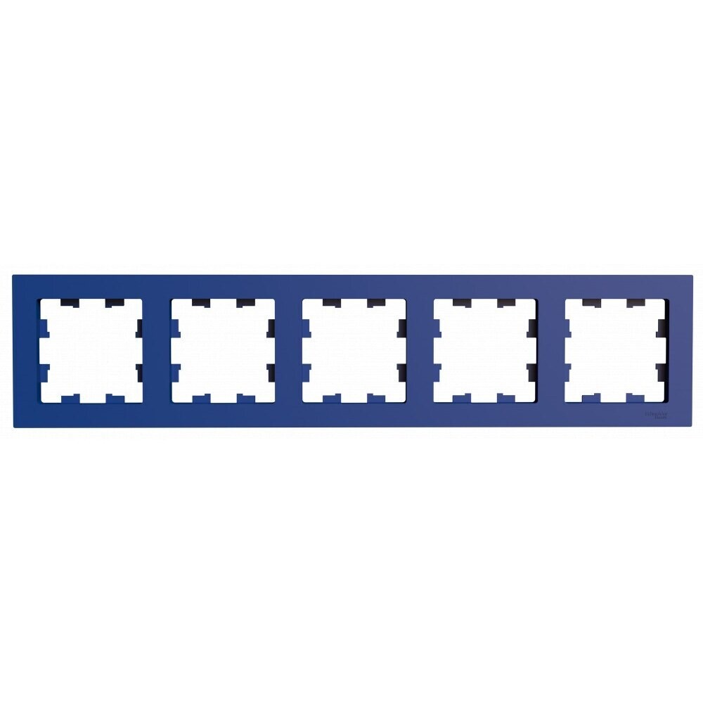 Рамка Systeme Electric AtlasDesign пятиместная аквамарин (ATN001105)