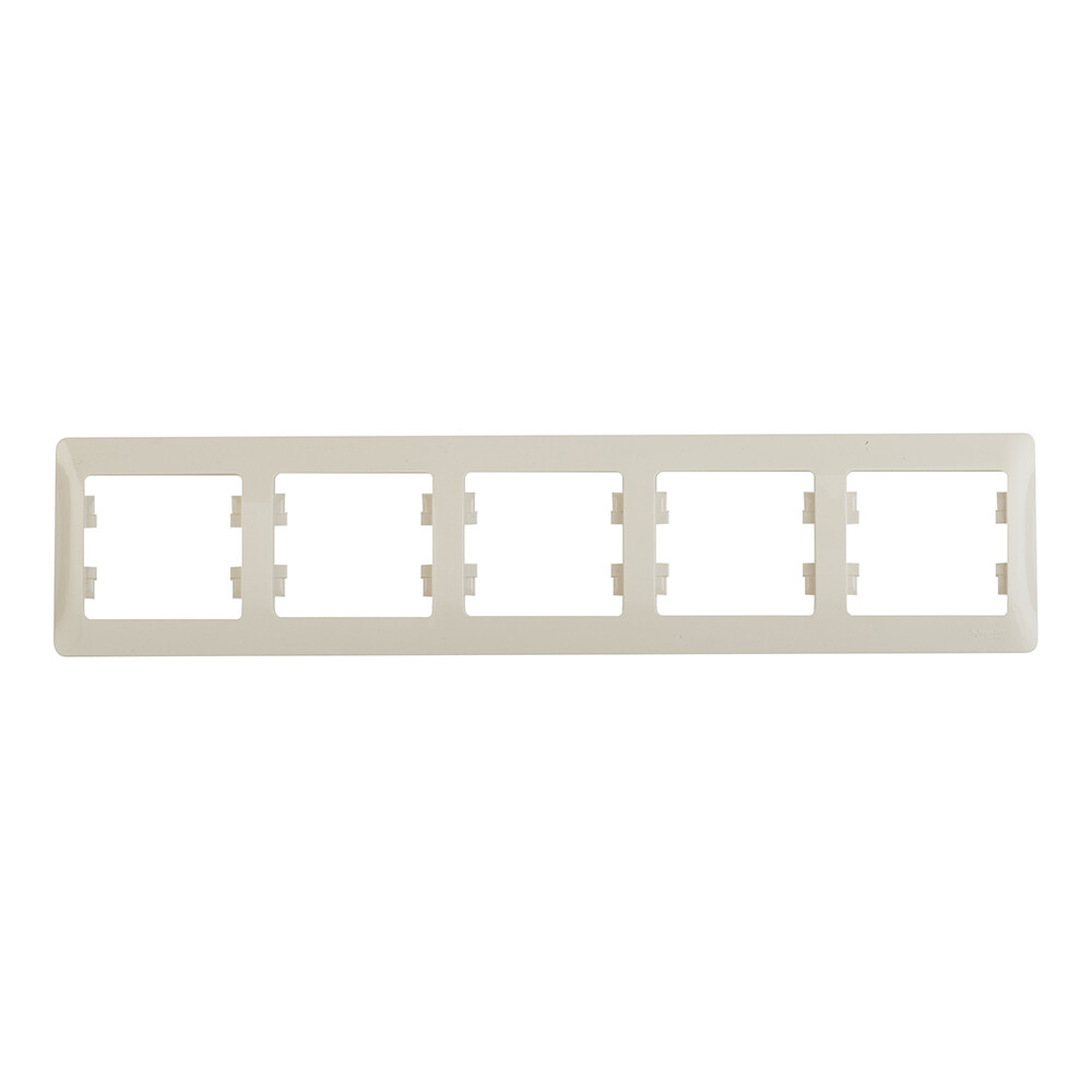 Рамка Systeme Electric Glossa пятиместная бежевая (GSL000205)