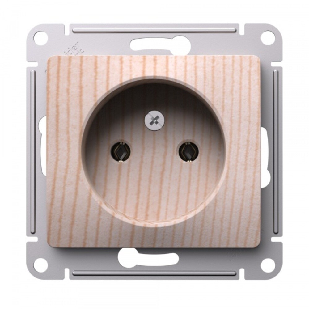 Розетка Systeme Electric Glossa встраиваемая сосна (SE GSL001541)