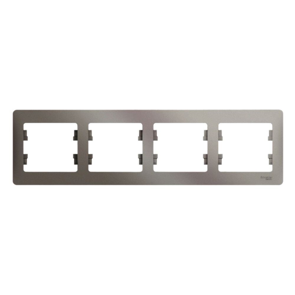 Рамка Systeme Electric Glossa четырехместная платина (GSL001204)