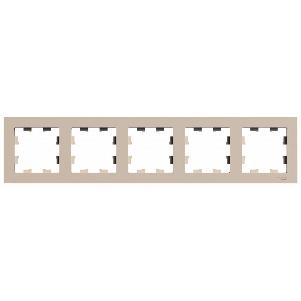 Рамка Systeme Electric AtlasDesign пятиместная песочная (ATN001205)