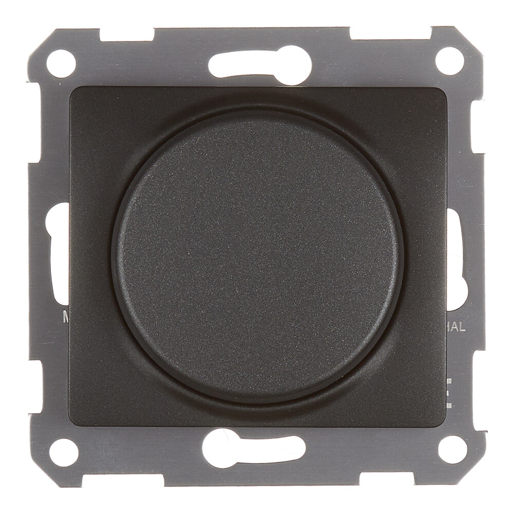 Диммер Systeme Electric Glossa встраиваемый антрацит поворотно-нажимной (GSL000723)