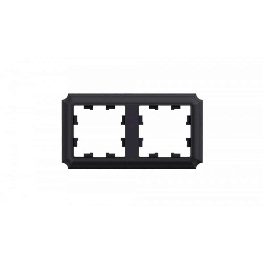 Рамка Systeme Electric AtlasDesign Antique двухместная базальт (ATN101402)