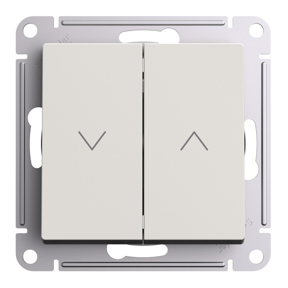 Выключатель жалюзи Systeme Electric AtlasDesign двухклавишный встраиваемый бежевый (ATN000219)