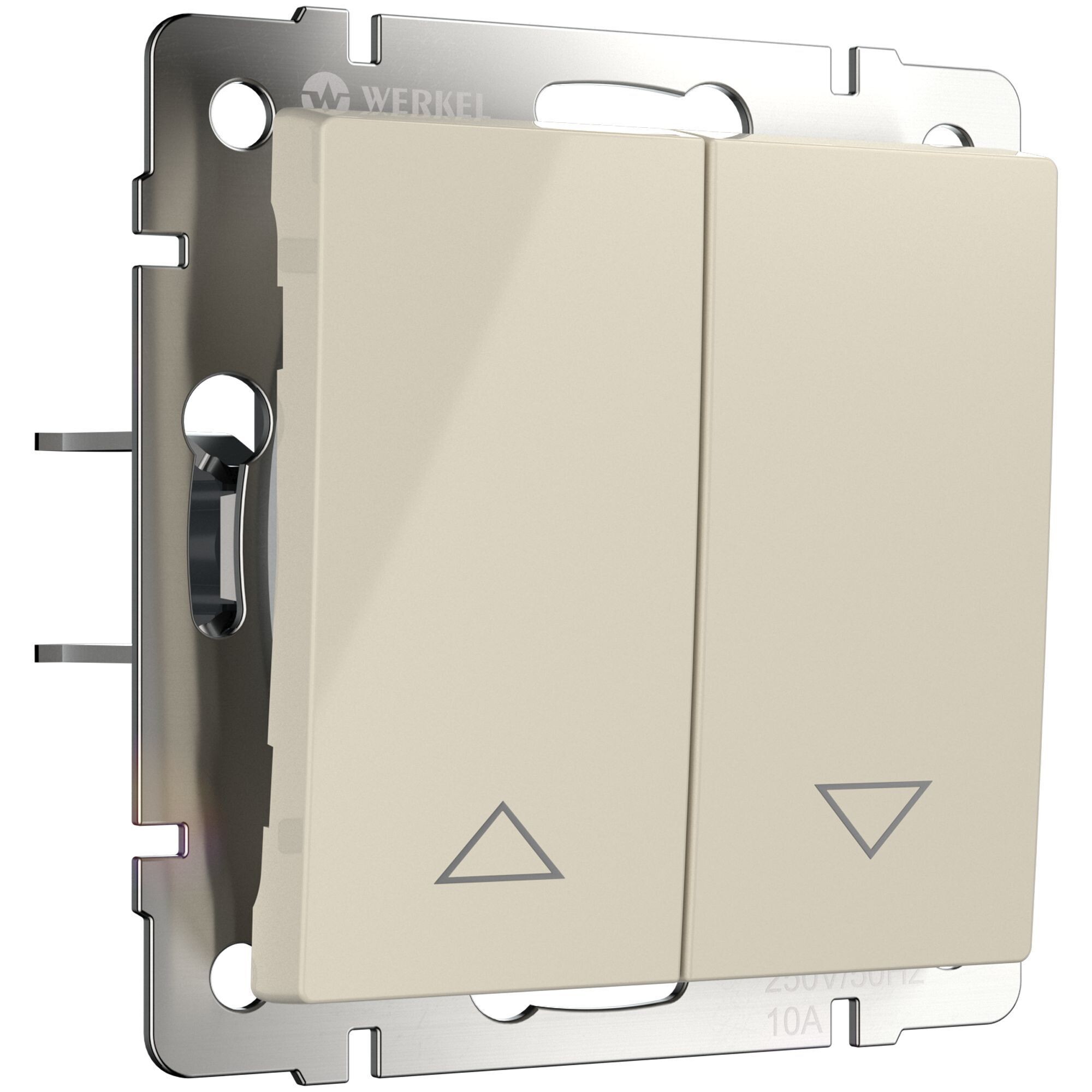 Выключатель жалюзи Werkel двухклавишный встраиваемый слоновая кость (a051474)