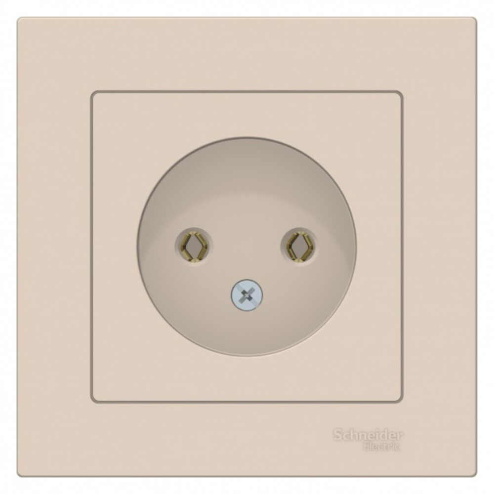 Розетка Systeme Electric AtlasDesign встраиваемая бежевая (ATN000240)