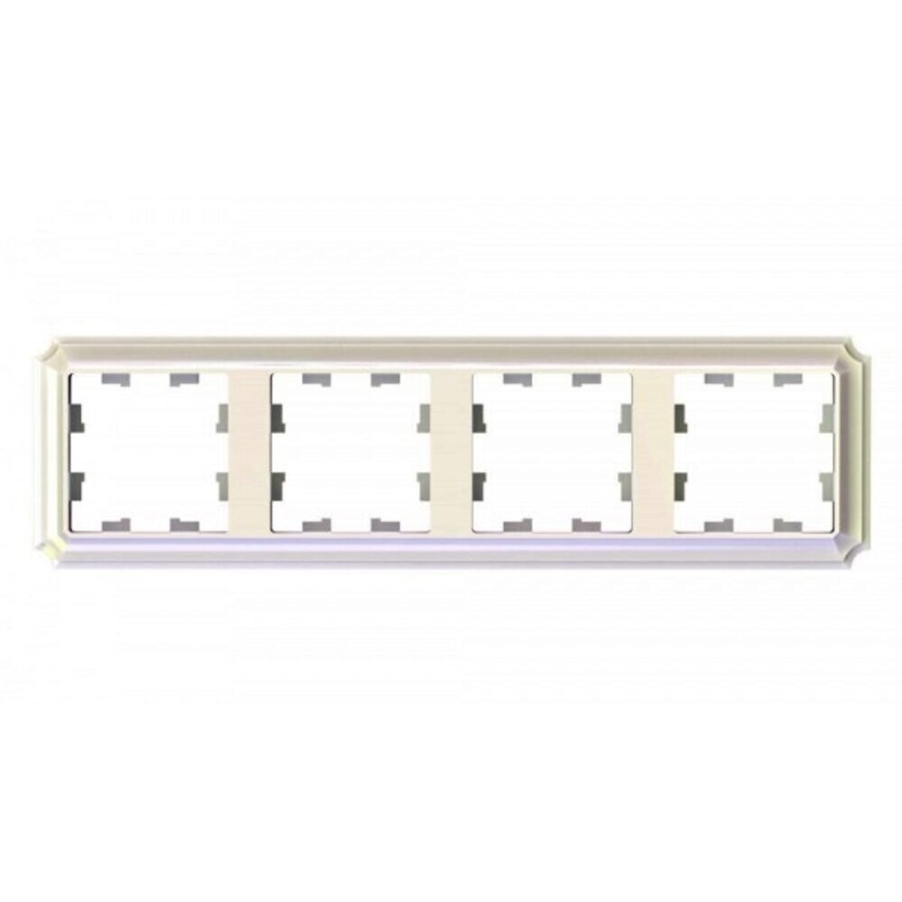 Рамка Systeme Electric AtlasDesign Antique четырехместная жемчуг (ATN100404)