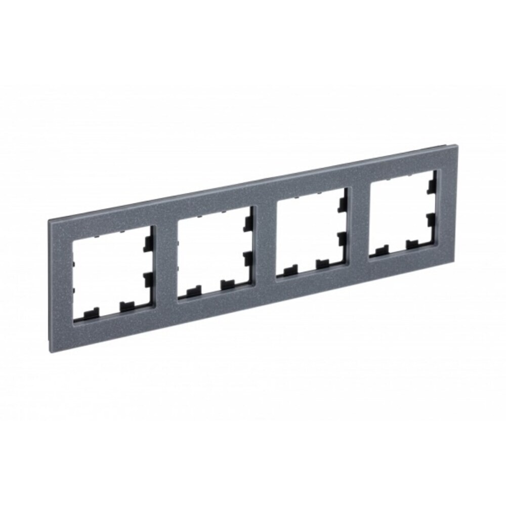 Рамка Systeme Electric AtlasDesign Nature четырехместная мрамор айс грей (ATN343204)