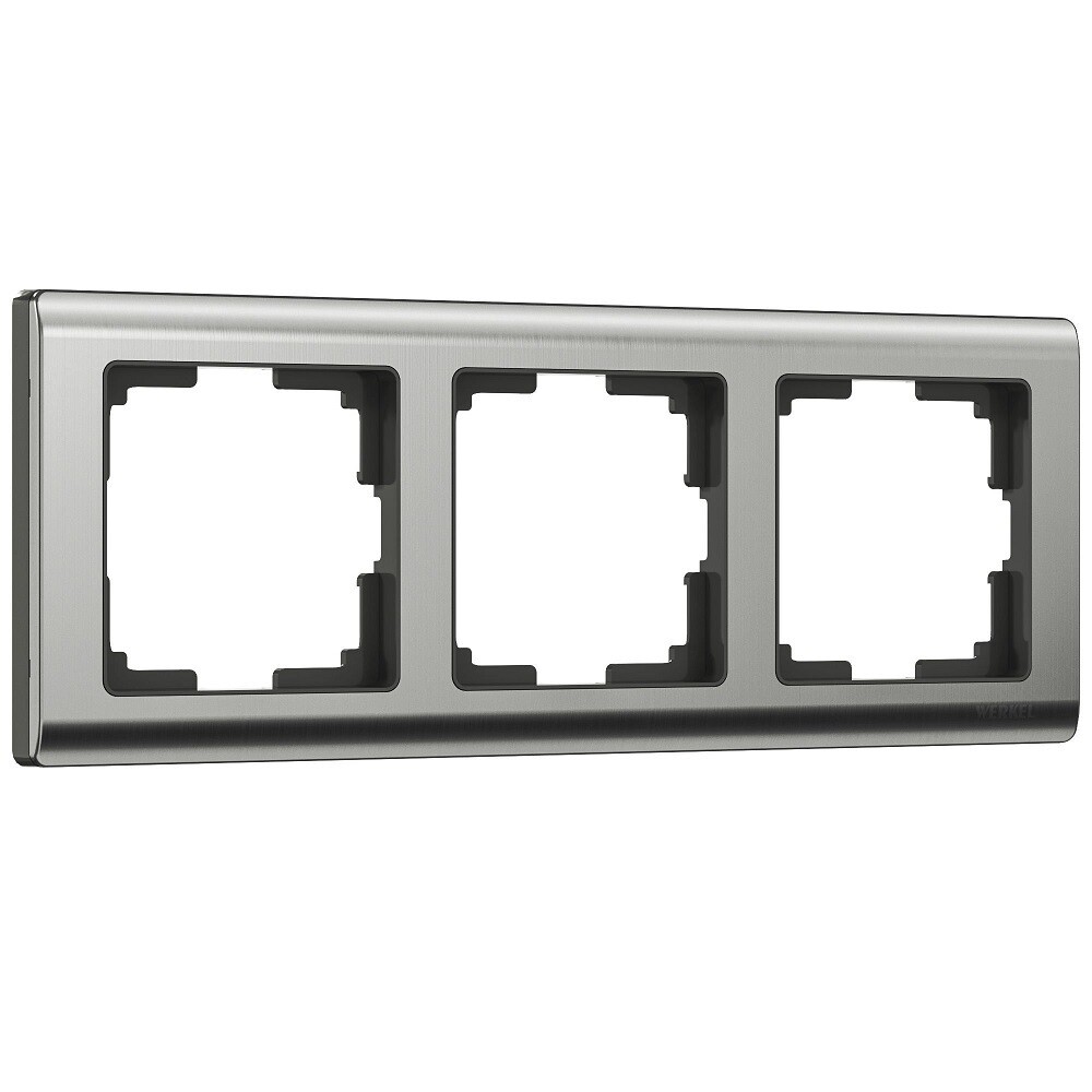 Рамка Werkel Metallic трехместная никель глянцевая (a051001)