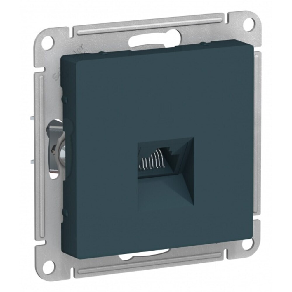Розетка компьютерная Systeme Electric AtlasDesign встраиваемая изумруд RJ45 (ATN000883)