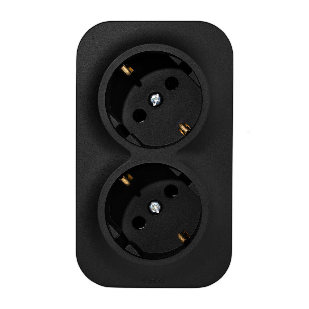 Розетка Legrand Quteo накладная черная (782470)