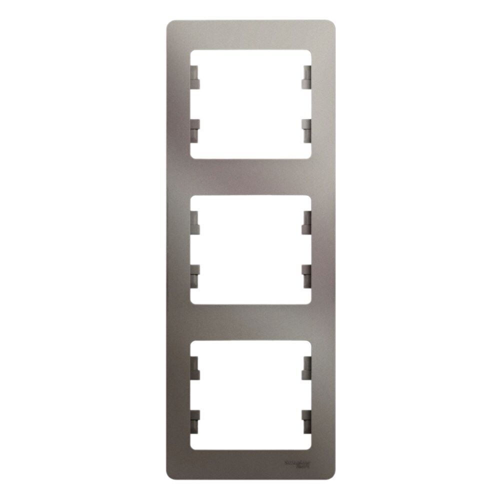 Рамка Systeme Electric Glossa трехместная платина (GSL001207)