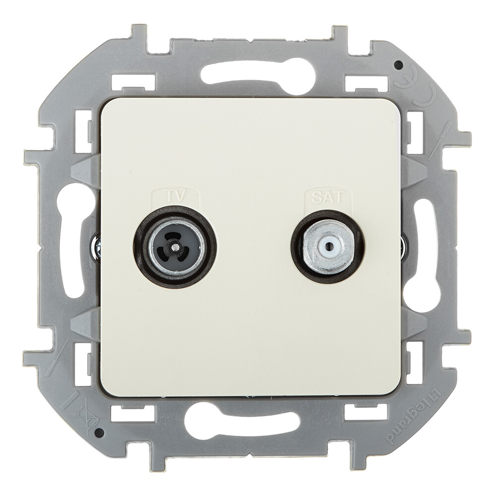 Розетка телевизионная Legrand Inspiria встраиваемая слоновая кость TV-SAT (673881)