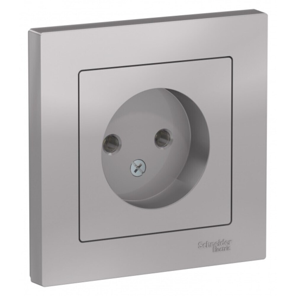 Розетка Systeme Electric AtlasDesign встраиваемая алюминий (ATN000340)