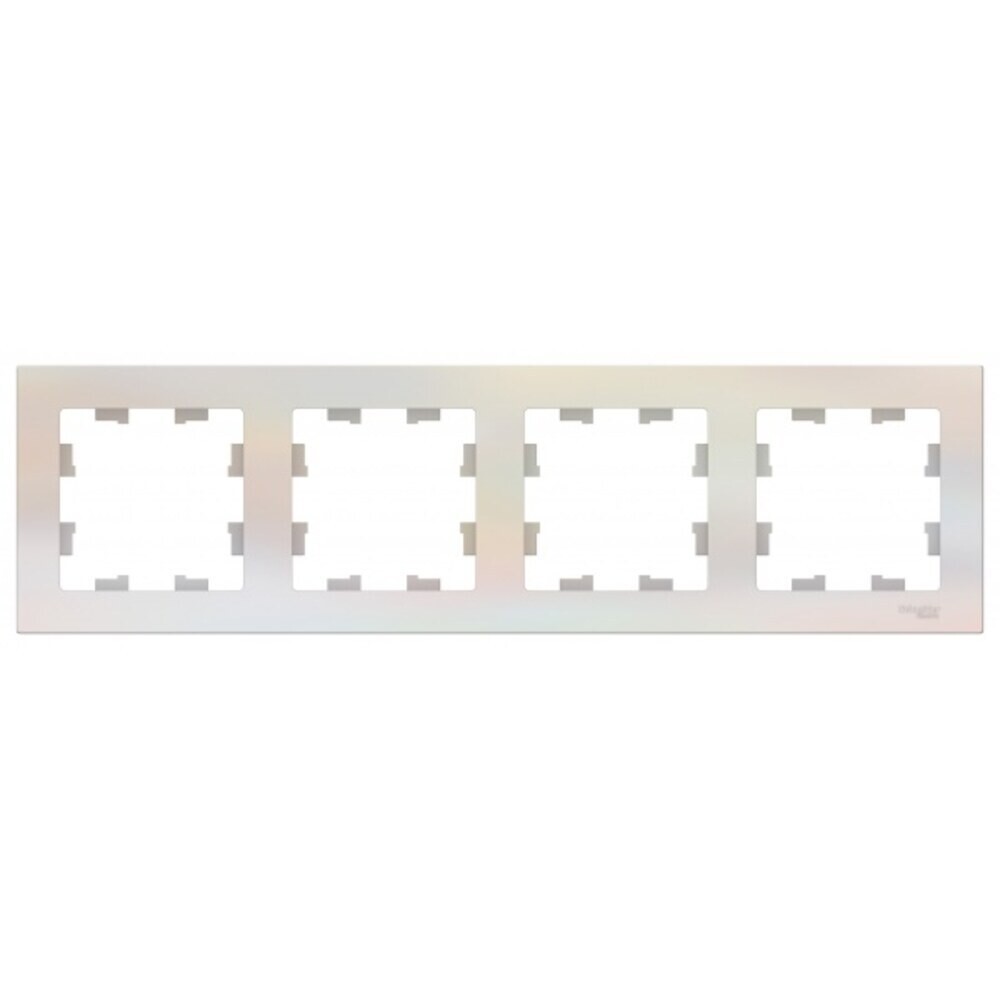 Рамка Systeme Electric AtlasDesign четырехместная жемчуг (ATN000404)