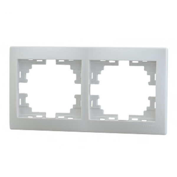 Рамка Lezard Mira двухместная белая (701-0200-147)