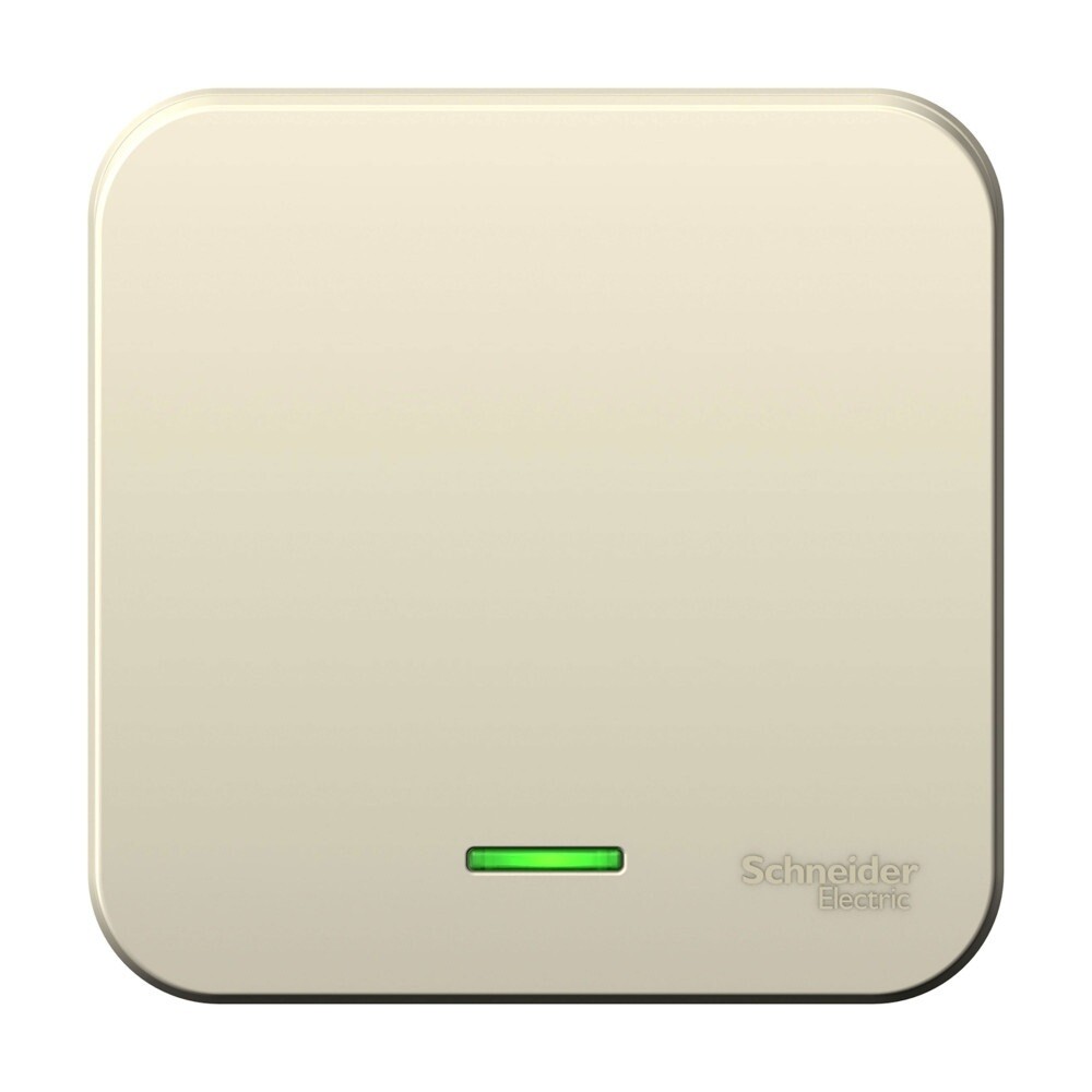 Выключатель Systeme Electric Blanca одноклавишный накладной молочный с подсветкой (BLNVA061112)