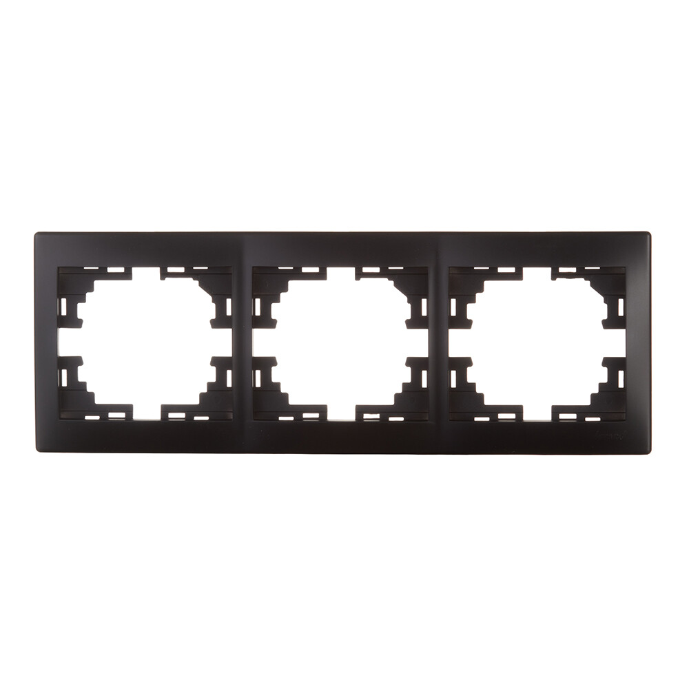 Рамка Lezard Mira трехместная черный бархат (701-4200-148)