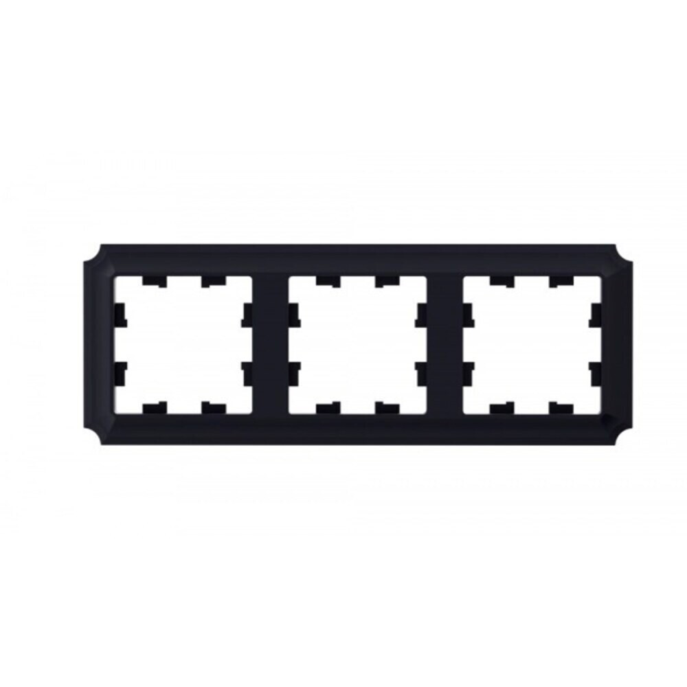 Рамка Systeme Electric AtlasDesign Antique трехместная карбон (ATN101003)