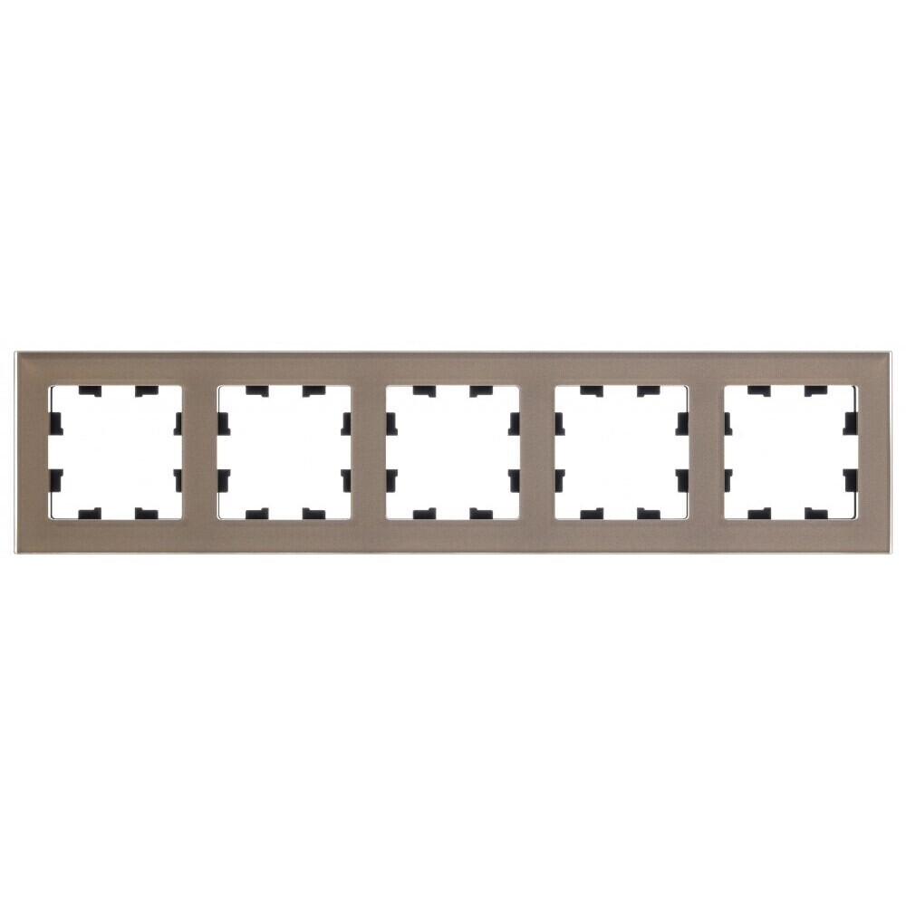 Рамка Systeme Electric AtlasDesign Nature пятиместная шампань (ATN320505)