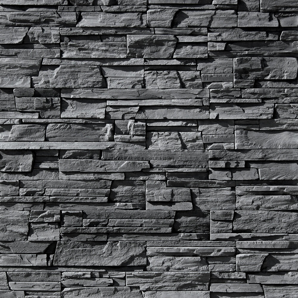 Искусственный камень White Hills Фьорд Лэнд угольно-черный (24 шт.=0,8 кв.м)