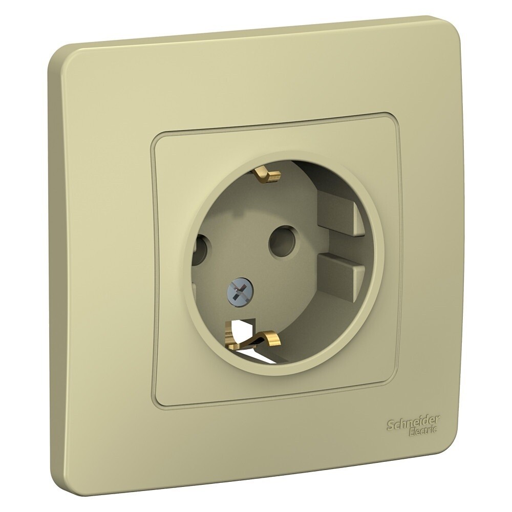 Розетка Systeme Electric Blanca встраиваемая бежевая (BLNRS001017)