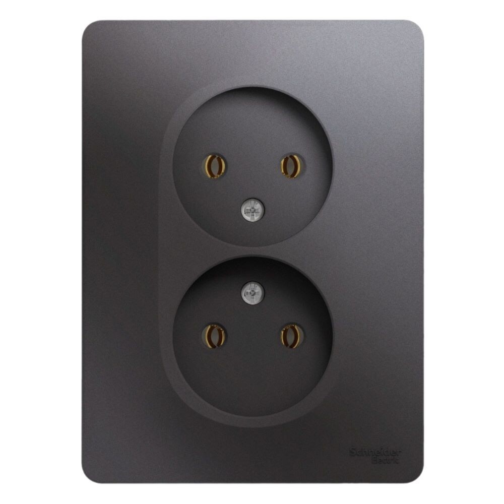 Розетка Systeme Electric Glossa встраиваемая графит (GSL001320)