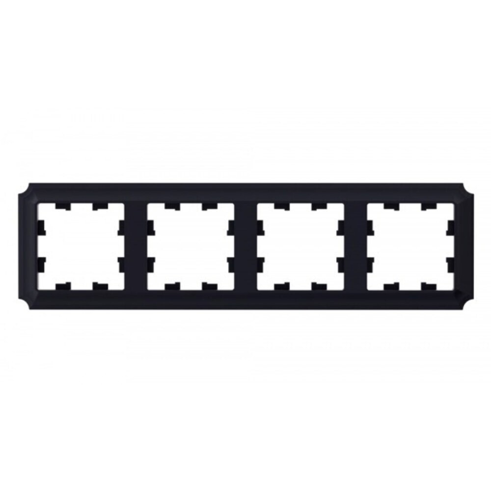 Рамка Systeme Electric AtlasDesign Antique четырехместная карбон (ATN101004)