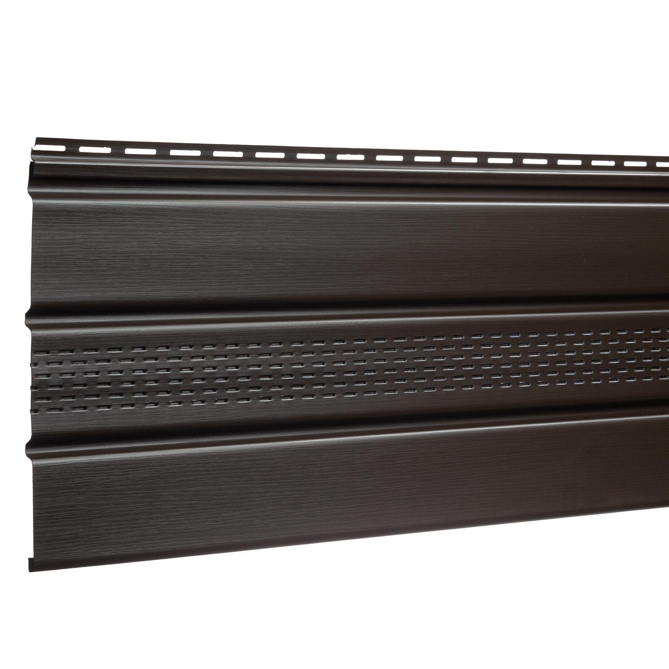 Софит ПВХ с центральной перфорацией Docke Standard шоколад 3000х305 мм