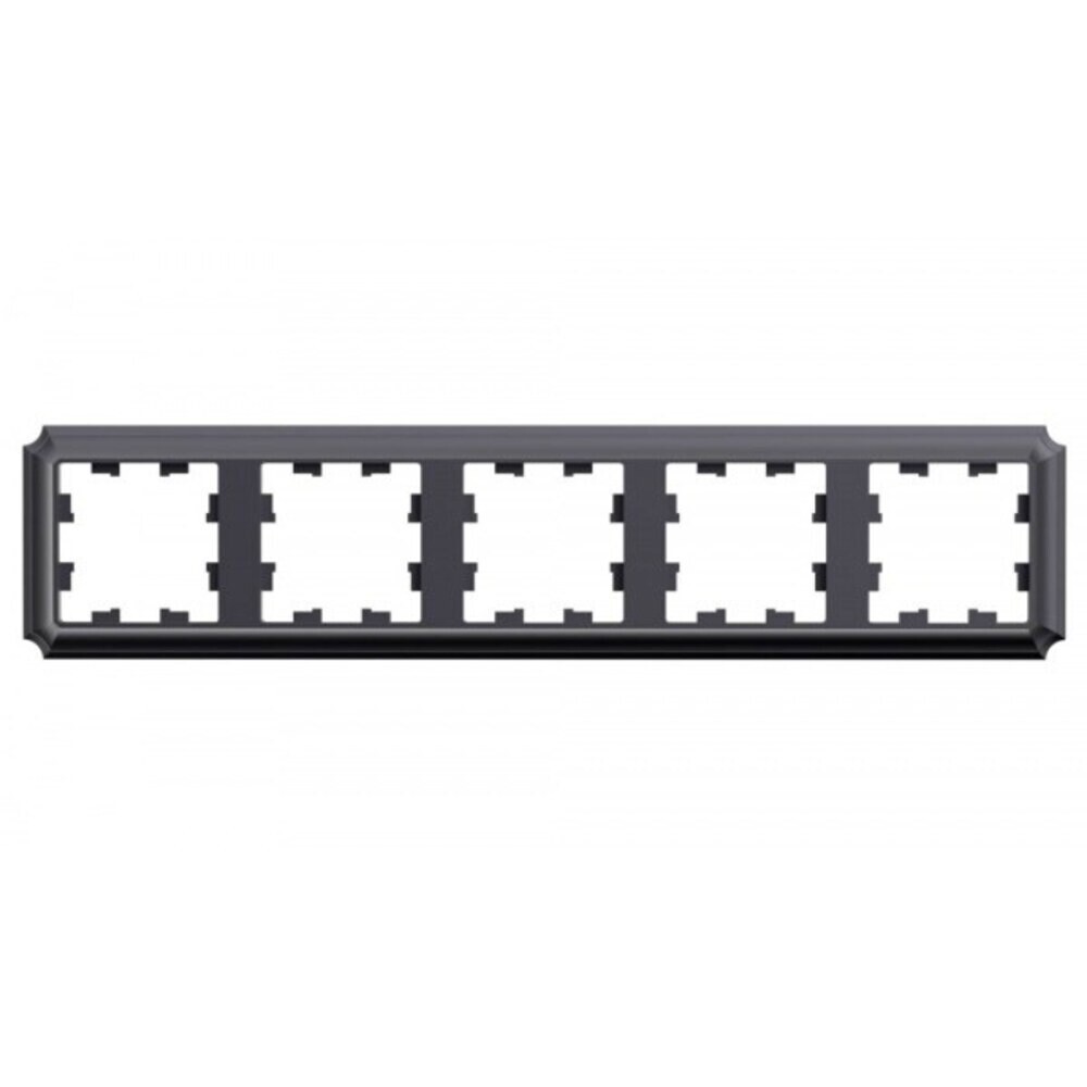 Рамка Systeme Electric AtlasDesign Antique пятиместная сталь (ATN100905)