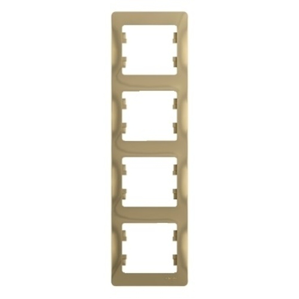 Рамка Systeme Electric Glossa четырехместная титан (GSL000408)