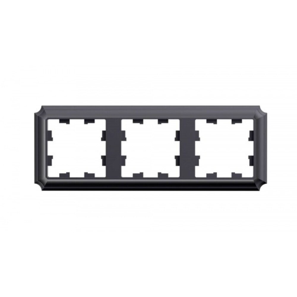 Рамка Systeme Electric AtlasDesign Antique трехместная сталь (ATN100903)