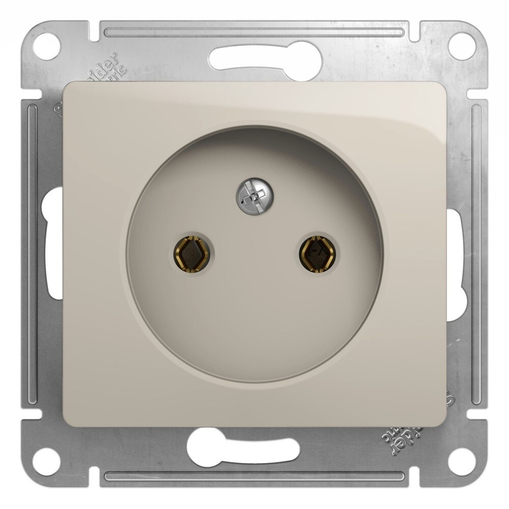 Розетка Systeme Electric Glossa встраиваемая молочная (GSL000941)