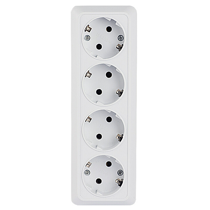 Розетка EKF Рим накладная белая (ENR16-328-10)