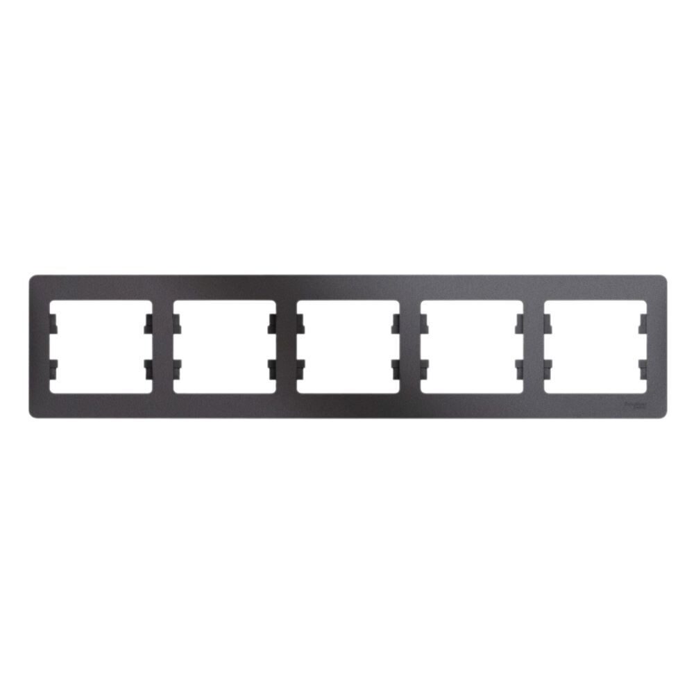 Рамка Systeme Electric Glossa пятиместная графит (GSL001305)