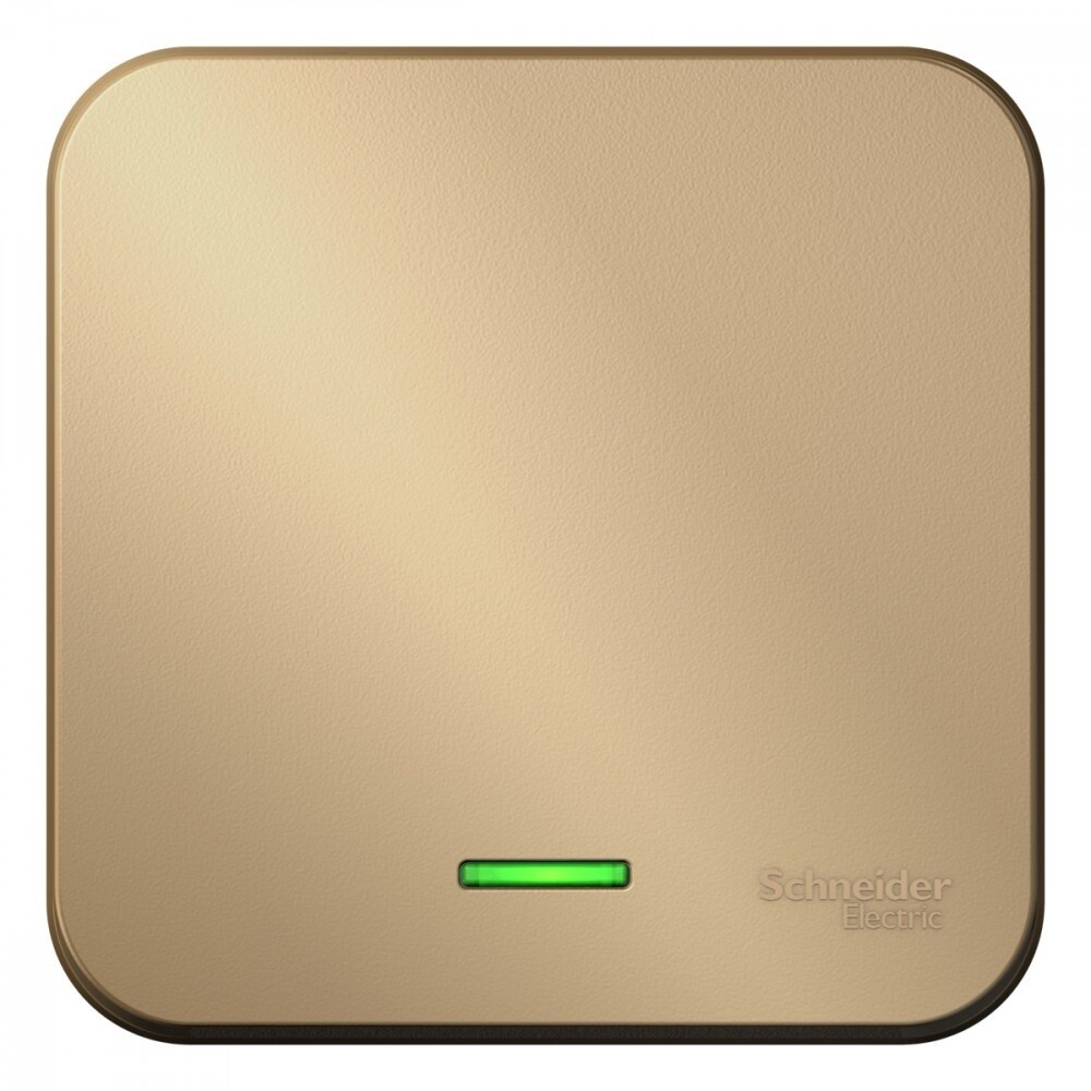 Выключатель Systeme Electric Blanca одноклавишный накладной титан с подсветкой (BLNVA101114)