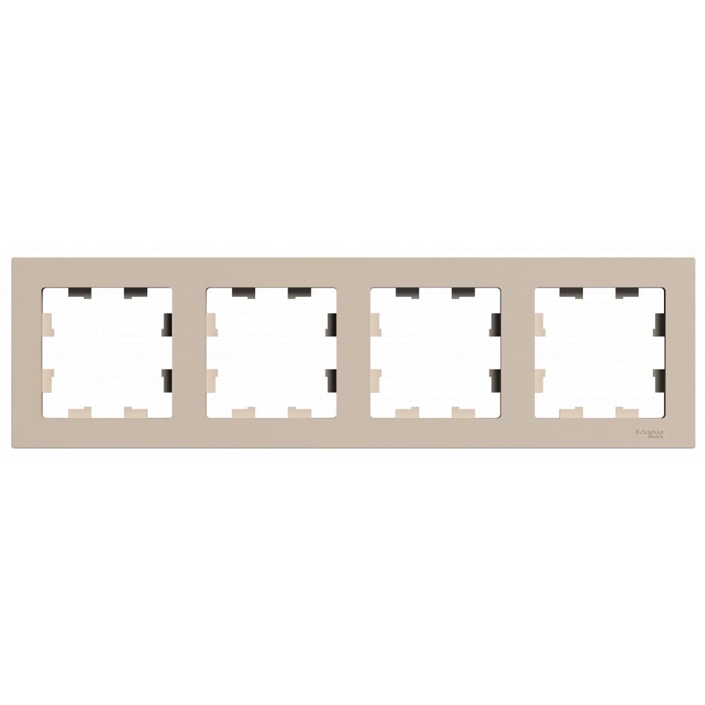 Рамка Systeme Electric AtlasDesign четырехместная песочная (ATN001204)