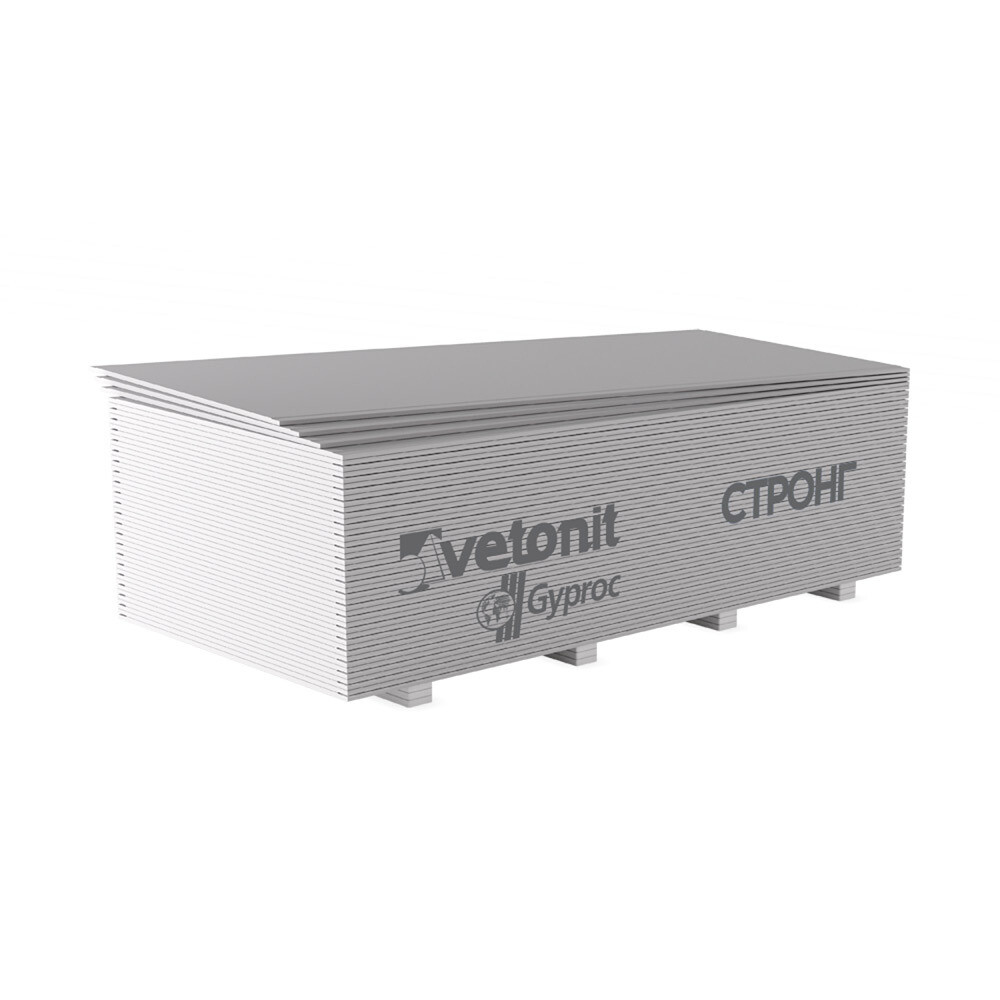 Гипсокартон Vetonit (Gyproc) Стронг 2500х1200х15 мм высокопрочный