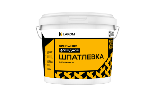 Акриловая фасадная эластичная шпатлевка (шпаклевка) 25 кг
